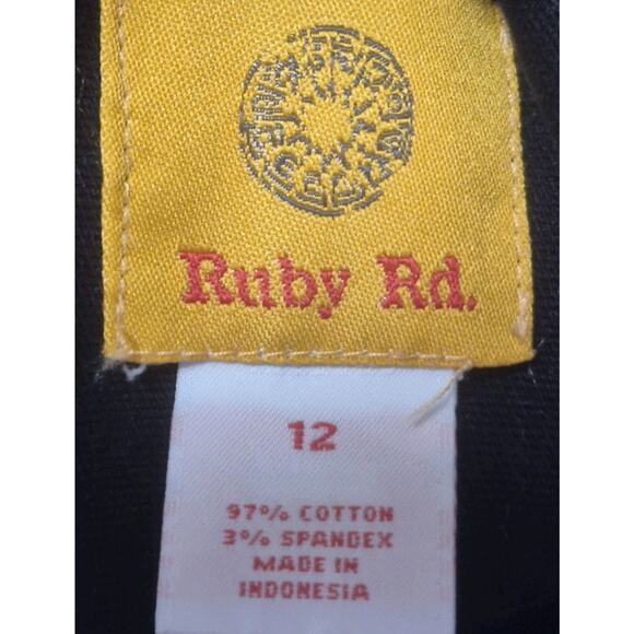 Ruby Road Bead Embellished Short Black Jacket Embroidered Women Size 12 - Picture 7 of 9